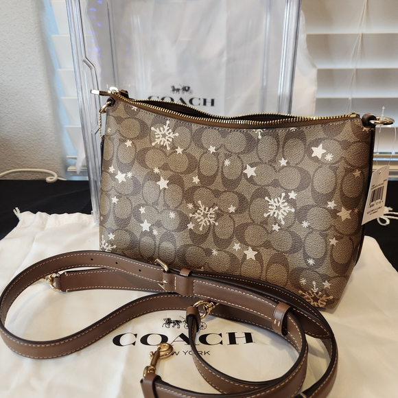 Coach Brown Snowflake Clutch - Picture 2 of 2